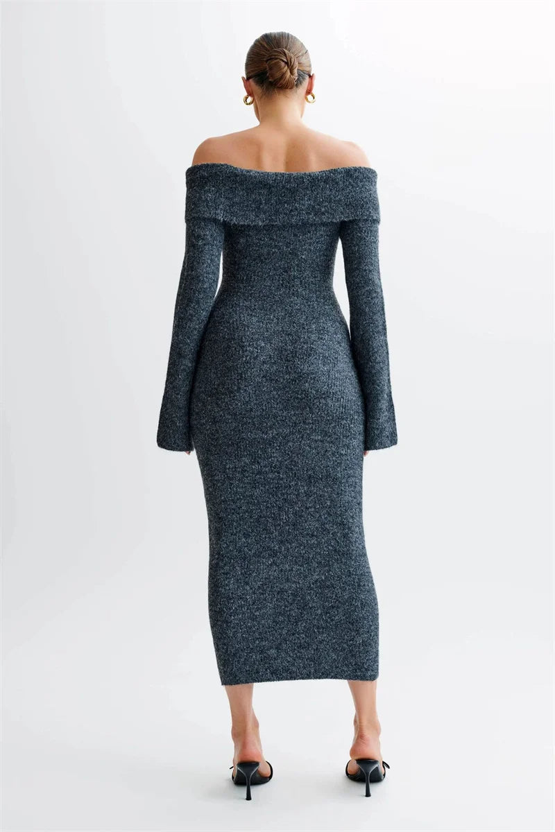 Romy - Herst Winter Gebreide Jurk