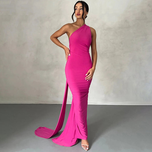 Anestasia - Elegante open rug maxi jurk