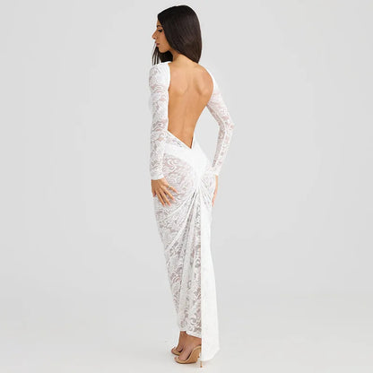 Liranna - Lange Mouwen Maxi Jurk